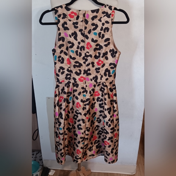 KATE SPADE "Bette" Leopard Print Silk Cocktail Dress: sz. 2 - Picture 3 of 6